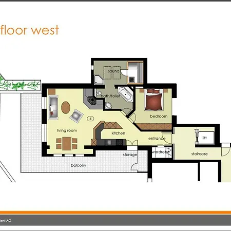 Apartmán Apartment Montana Spa 2.5 - Griwarent Ag